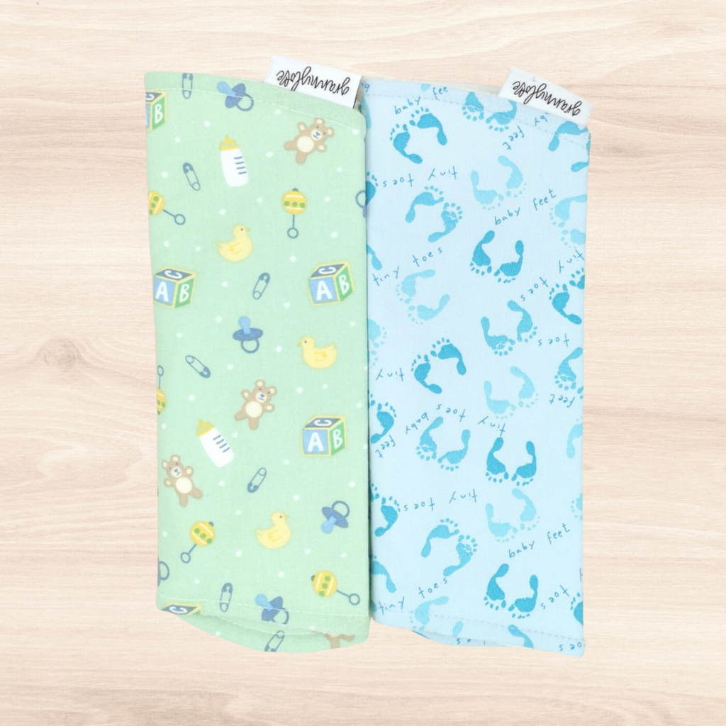 Baby Boy Burp Cloth & Tiny Toes Blue Burp Cloth