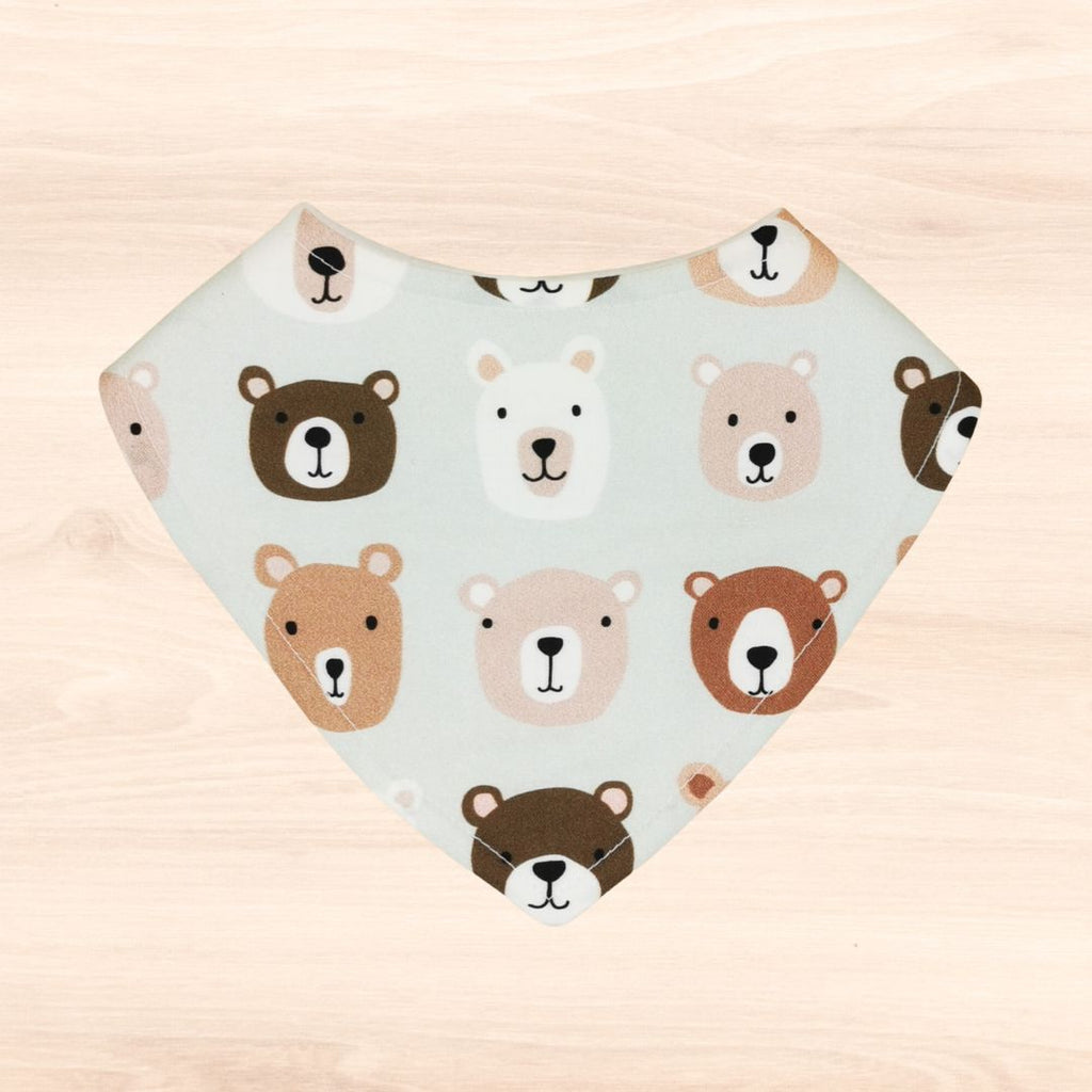 Bears on Mint Dribble Bib