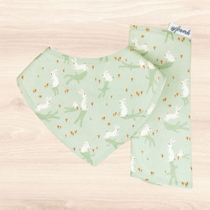 Bunnies & Shadows Dribble Bib & Bunnies & Shadows Burp Cloth