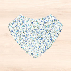 Dainty Blue Floral Dribble Bib