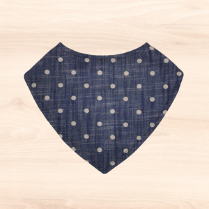 Denim Spot Dribble Bib