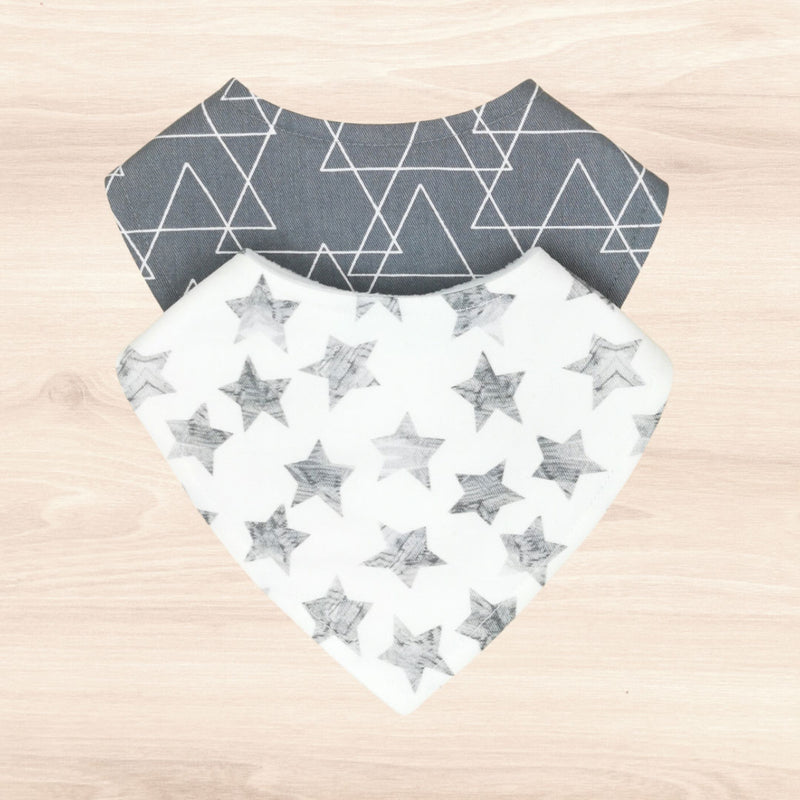 Grey Triangles & Grey Star Bib Combo