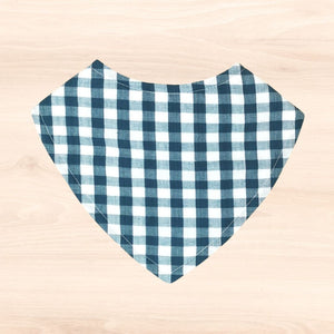 Indigo Gingham Dribble Bib