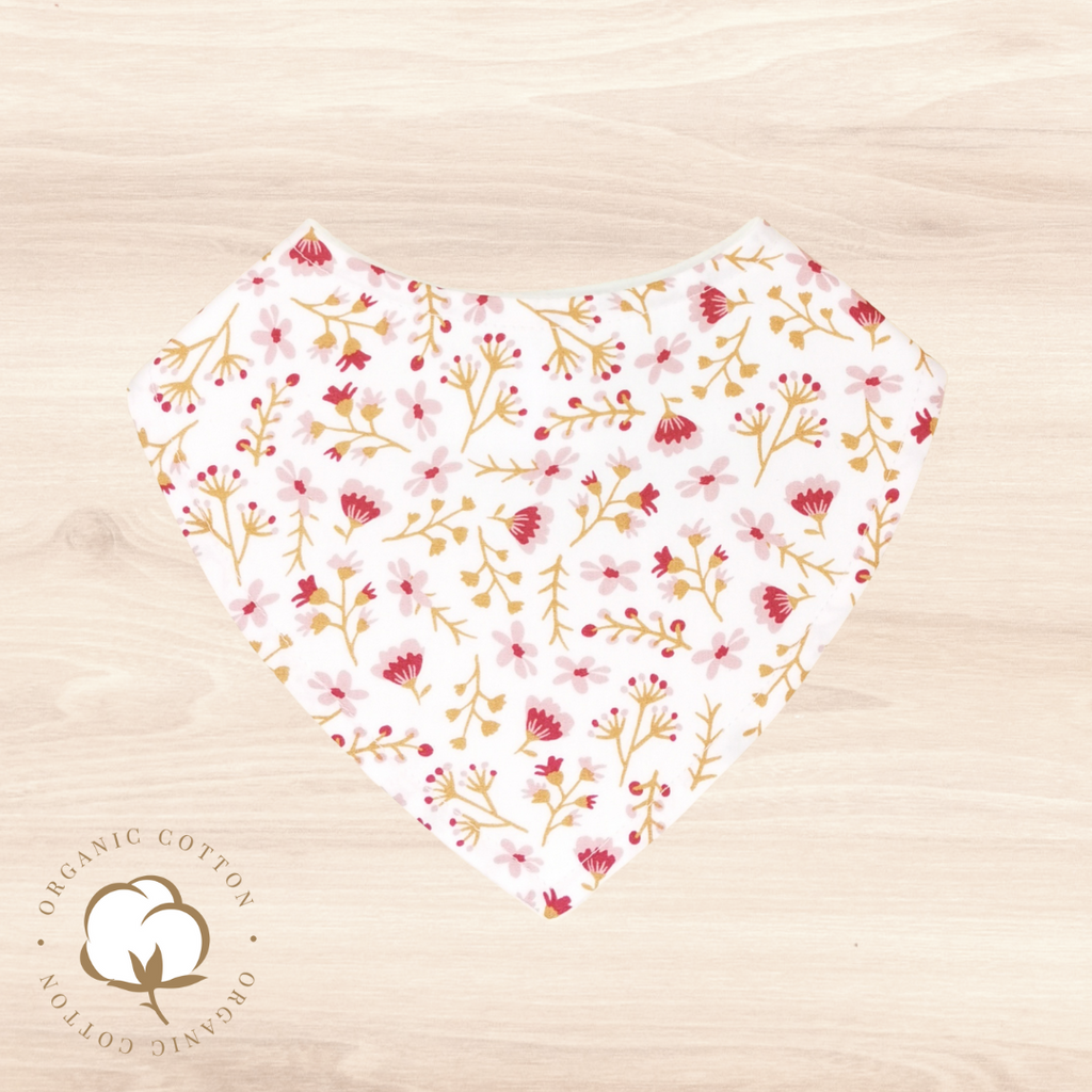 Organic Spriggy Floral Dribble Bib