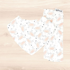 Piglets Dribble Bib & Piglets Burp Cloth
