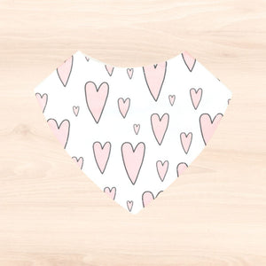 Pink Hearts Dribble Bib