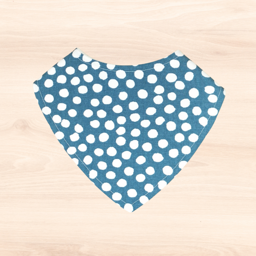 Sky Polka Dot Dribble Bib