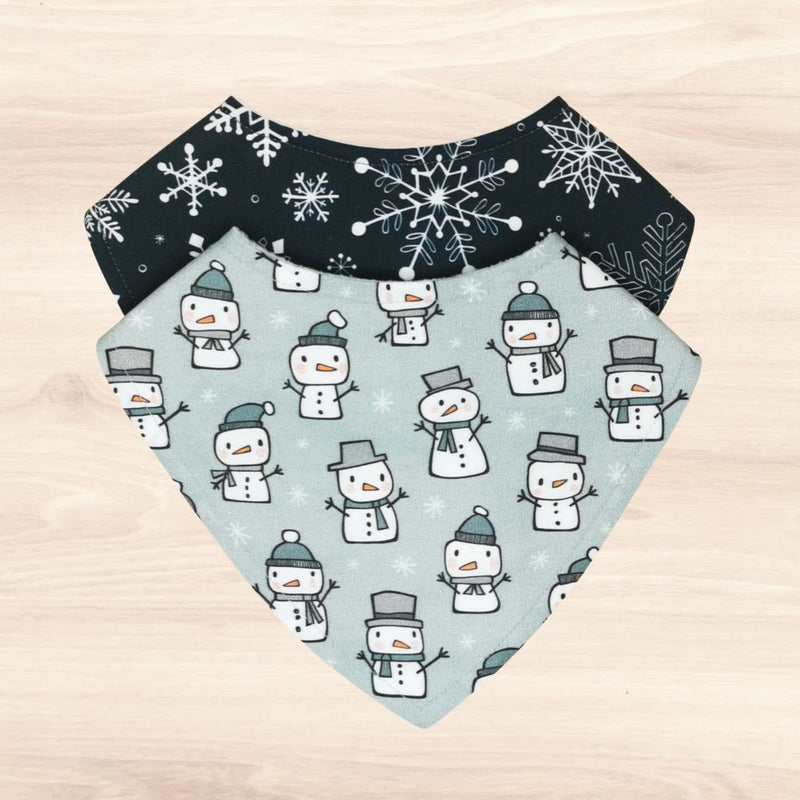 Snowflakes & Little Snowmen Bib Combo