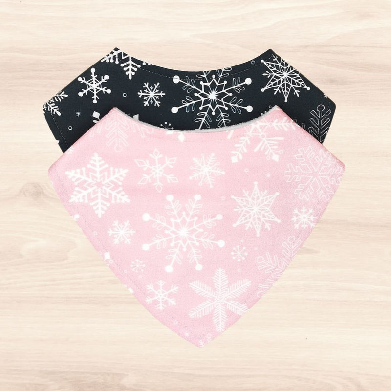 Snowflakes & Snowflakes Pink Bib Combo