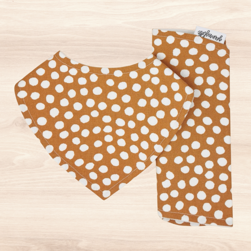 Tikka Polka Dot Dribble Bib & Tikka Polka Dot Burp Cloth