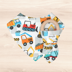 Worksite Dribble Bib & Worksite Teething Ring